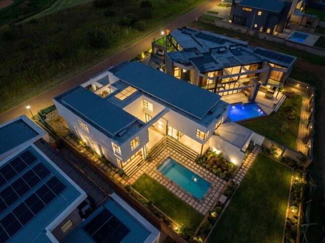 A home designed to make a statement.

Currently under construction and positioned along the 18th hole, this exceptional residence combines scale, luxury, and uninterrupted views across the golf course and neighbouring farmland.

🏡 4 Bedrooms
🛁 4.5 Bathrooms
🖥️ Separate study with views
🍷 Multiple entertainment spaces
🏊 Pool & outdoor entertainment area
🚗 Double garage
📐 555sqm under roof on a 733sqm stand

Completion expected in approximately 4 months.

💰 R8,499,000

*Selected AI-generated imagery has been incorporated to help visualise the completed home and its full potential.

📞 Tarryn Nash: 063 601 2800
📞 Nontu Vilakazi: 078 651 8926
📞 Sandra Harmse: 073 170 0105

#EyeOfAfrica #UrbanTrend #LuxuryLiving #GolfEstateLiving #ModernArchitecture