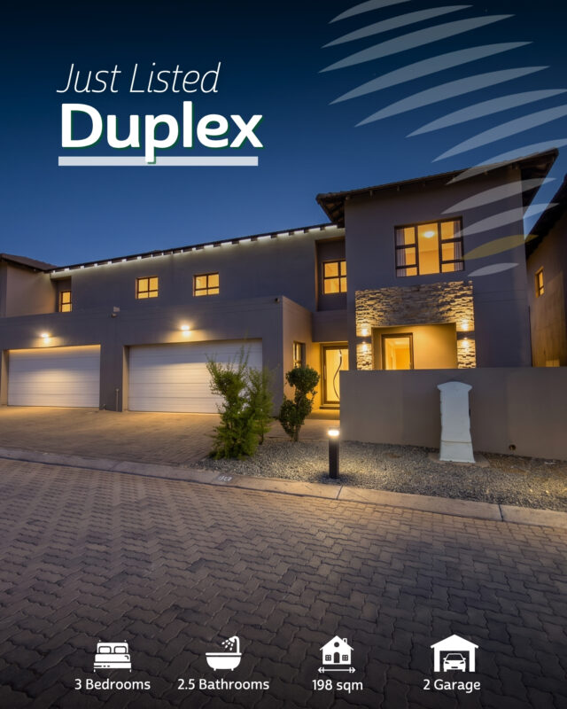 🏡 Stylish, upgraded and ready to move in.

This beautifully maintained double-storey home offers light-filled open-plan living, a designer kitchen, a covered patio and a private landscaped garden, and more...

🛏️ 3 Bedrooms 
🛁 2.5 Bathrooms
🍽️ Designer Kitchen
🌿 Covered Patio & Private Garden
⚡ Inverter & Battery Backup
💧 Heat Pump Geyser
🚗 Double Automated Garages & Built-In Storage

💰 Priced at only R2,875,000.00

📩 Contact us to arrange a viewing.

📞 Tarryn 063 601 2800
📞 Nontu 078 651 8926
📞 Sandra 073 170 0105

#EyeOfAfrica #EstateLiving #JohannesburgProperty #LuxuryLiving #DreamHome