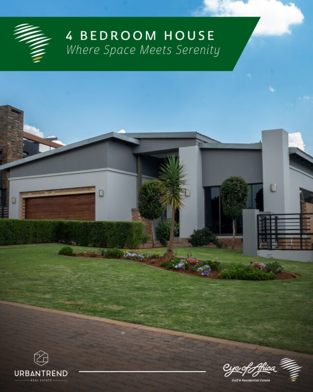 Spacious Family Living - in Jhb South’s most exquisite lifestyle estate 🌿 

Set on a generous 880sqm stand with ±360sqm under roof, this 4-bedroom home offers the perfect balance of comfort, space, and relaxed estate living.

Designed for real family life, it features two welcoming lounges, a well-appointed kitchen with separate scullery, and effortless flow to both covered and open patios overlooking a large garden.

✨ 4 Bedrooms (2 en-suite)
✨ 2 Living areas
✨ Staff accommodation
✨ Double garage
✨ Expansive yard for kids & pets

A home where space meets simplicity — and everyday living just feels easy.

💰 Priced at only R4,500,000.00
📞 Tarryn: 063 601 2800
📞 Nontu: 078 651 8926
📞 Sandra: 073 170 0105

#UrbanTrend #EyeOfAfrica #FamilyHome #EstateLiving #PropertyForSale #JohannesburgProperty