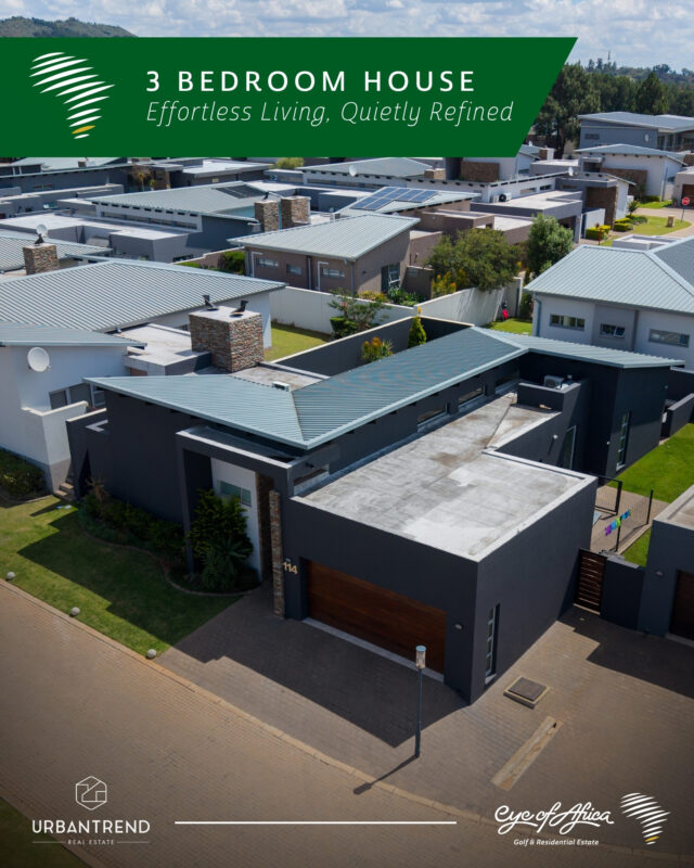 Clean lines. Calm spaces. Everything exactly where it should be. ✨

This single-storey home offers a quieter kind of luxury - effortless to live in, effortless to entertain in, and easy to come home to.

✨ Features you’ll love:
🛏️ 3 Spacious bedrooms | 🛁 2 Bathrooms
🍽️ Open-plan living with seamless indoor-outdoor flow
🔥 Covered patio with built-in braai
🛁 Private outdoor hot tub
🚗 Double garage

Set on a 417sqm stand with 227sqm under roof, the layout flows naturally, with natural light softening every space and a modern, considered finish throughout.

Stone Quarter offers a more settled rhythm - close to the lifestyle, yet far enough to feel like your own space. 🌿

💰 Priced at R 3,799,999

📍 Viewings by private appointment.

📞 Tarryn: 063 601 2800
📞 Nontu: 078 651 8926
📞 Sandra: 073 170 0105

#UrbanTrend #EyeOfAfrica #StoneQuarter #EstateLiving #LuxuryHomes