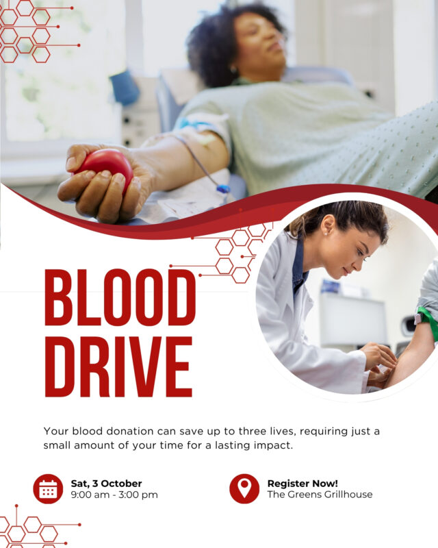 A small act can make a life-changing difference. ❤️🩸

Join the Eye of Africa Blood Drive and give a little of your time to help save lives.

📅 Saturday, 3 October
⏰ 09:00 – 15:00
📍 The Greens Grillhouse

Be part of something that truly matters.

#EyeOfAfrica #BloodDrive #DonateBlood #SaveLives #CommunityMatters