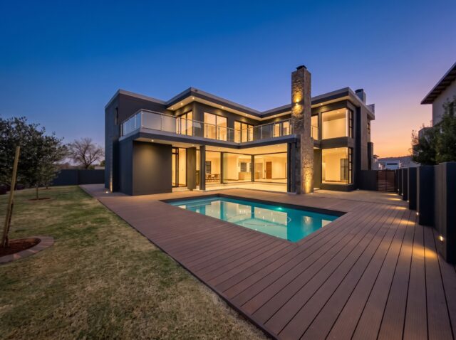 Golden hour looks good on this one. 🌅

From the illuminated stone chimney and expansive glass frontage to the pool and entertainment deck, this six-bedroom home is made to impress, with beautiful views across the 14th hole.

Just a first glance at this new listing - coming soon. 👀

💰 Priced at R10,699,000.00

#EyeOfAfrica #UrbanTrend #GolfEstateLiving #LuxuryProperty #PropertySouthAfrica
